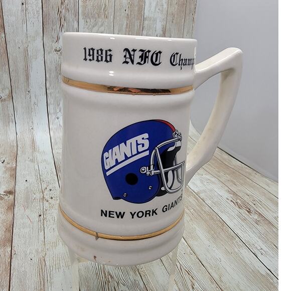 NY Giants 1986 NFC Champions/Super Bowl XXI Tankard Mug - Picture 2 of 7